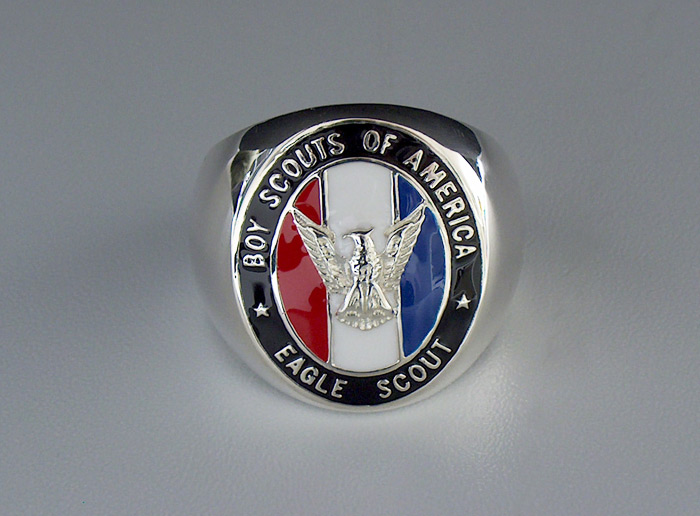 BOY SCOUT PFADFINDER EAGLE SCOUT SILVER 925 RING eBay