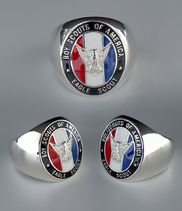 BOY SCOUT PFADFINDER EAGLE SCOUT SILVER 925 RING eBay