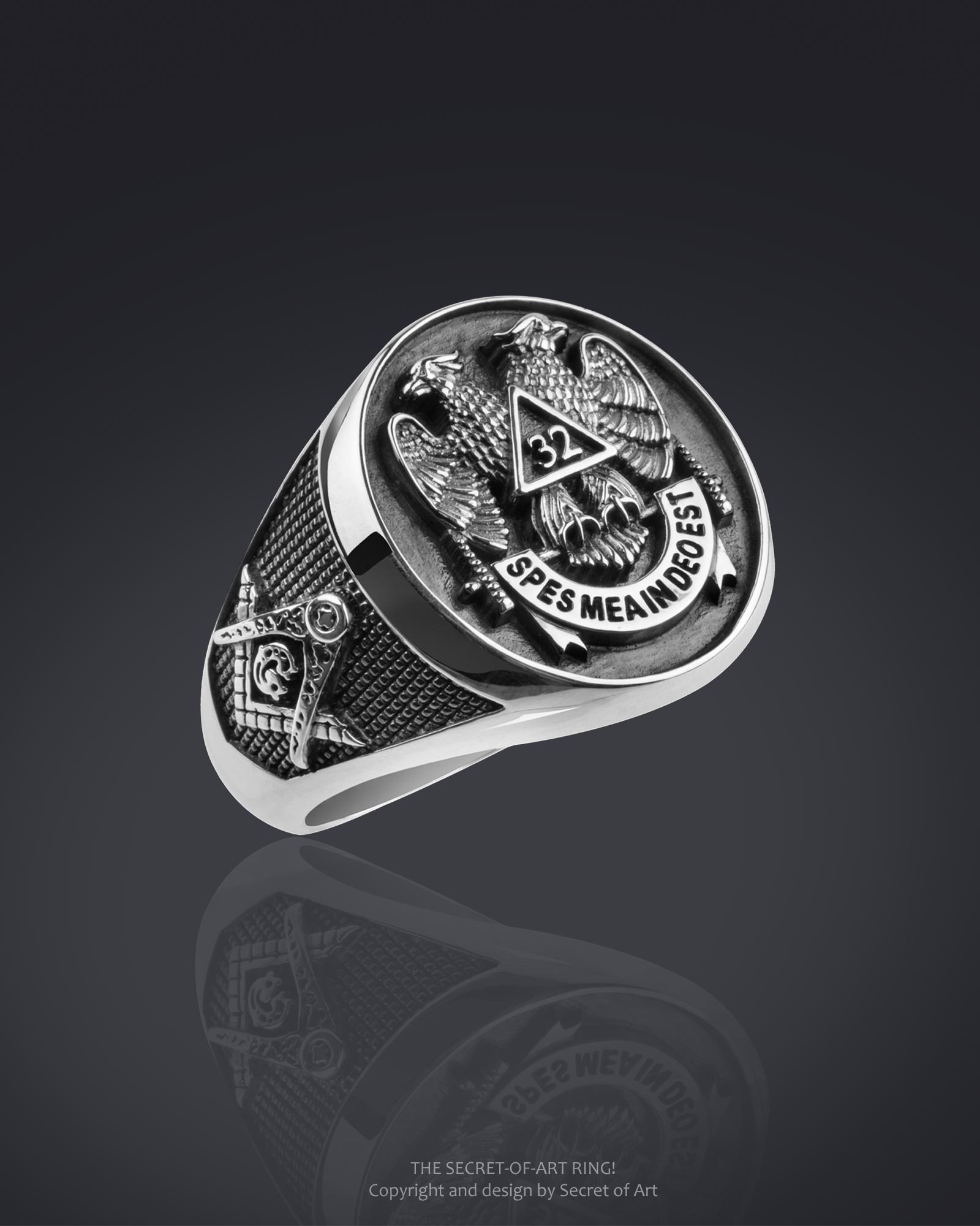 Freimaurer Ring Masonic Silber 925 from secret of art