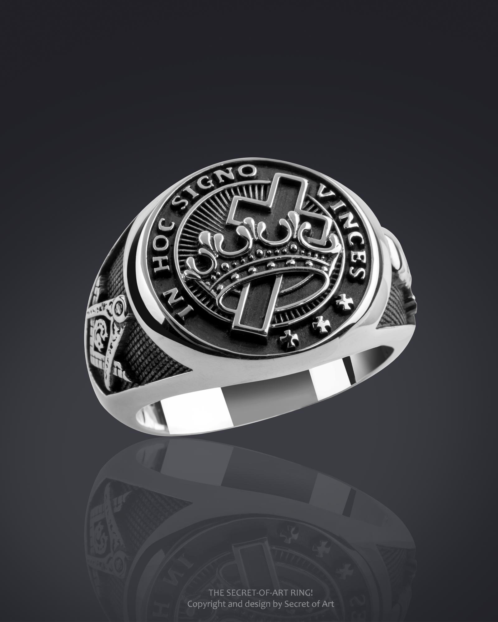 knights templar ring silver 925 from secret of art