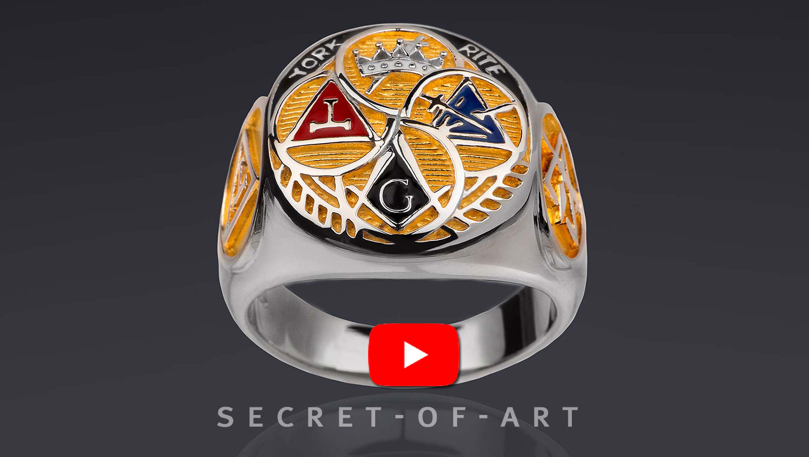 Shriner Masonic Ring Freemason Silver 925